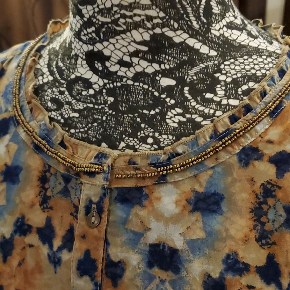 Nine West vintage America semi sheer top, size S - Picture 2 of 5
